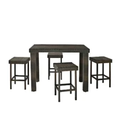 Palm Harbor 5pc Outdoor Wicker Counter Height Dining Set - Brown - Crosley 9 Palm Harbor 5pc Outdoor Wicker Counter Height Dining Set - Brown - Crosley -Crosley Sales Store GUEST 01434257 dd11 4a8d 85a0 fc91c8746ea2