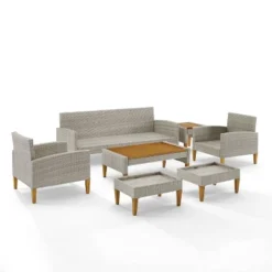 Capella 7pc Outdoor Wicker Sofa Set - Gray - Crosley 25 Capella 7pc Outdoor Wicker Sofa Set - Gray - Crosley -Crosley Sales Store GUEST 026d8059 ce22 40b2 bb9d 415f44acc98c