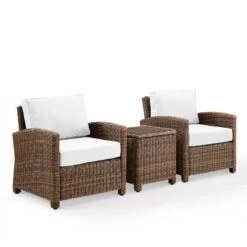 Bradenton 3pc Outdoor Wicker Seating Set With Side Table & 2 Arm Chairs - Crosley -Crosley Sales Store GUEST 03bc1230 68f2 43c1 aeeb 21ea50c8e8a0