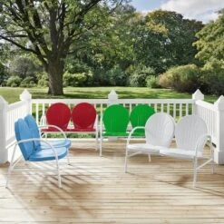 Griffith Outdoor Loveseat - Sky Blue - Crosley -Crosley Sales Store GUEST 03d9ab67 168c 410f ae0a e0e16f11f734