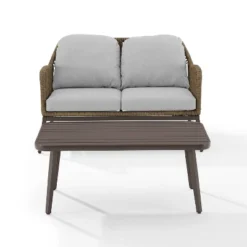 Haven 2pc Outdoor Wicker Conversation Set - Light Gray - Crosley 24 Haven 2pc Outdoor Wicker Conversation Set - Light Gray - Crosley -Crosley Sales Store GUEST 0888327b 2c26 45b6 86cc c5f7bff4457f