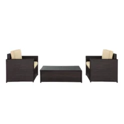 Palm Harbor 3pc Outdoor Wicker Seating Set - Sand - Crosley 12 Palm Harbor 3pc Outdoor Wicker Seating Set - Sand - Crosley -Crosley Sales Store GUEST 09ada79c 7da9 4888 90fb 88b85bd931de