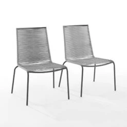 Fenton 2pk Outdoor Wicker Stackable Chairs - Gray - Crosley 13 Fenton 2pk Outdoor Wicker Stackable Chairs - Gray - Crosley -Crosley Sales Store GUEST 0c78f62d adfe 45d5 a808 a6f4e901e89f