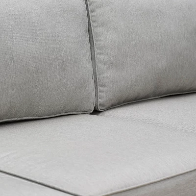 Capella Outdoor Wicker Sofa - Gray/Acorn - Crosley 11 Capella Outdoor Wicker Sofa - Gray/Acorn - Crosley - Image 11