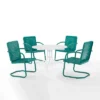 Bates 5pc Outdoor Dining Set - Turquoise - Crosley