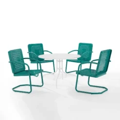 Bates 5pc Outdoor Dining Set - Turquoise - Crosley
