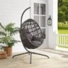 Tess Indoor/Outdoor Wicker Hanging Egg Chair - Gray/Driftwood - Crosley