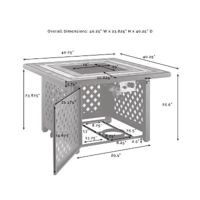 Bradenton 5pc Outdoor Wicker Conversation Set With Fire Table - Crosley 16 Bradenton 5pc Outdoor Wicker Conversation Set With Fire Table - Crosley - Image 16