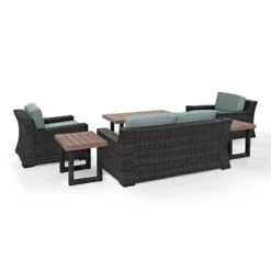 Beaufort 6pc Outdoor Wicker Conversation Set - Mist - Crosley 13 Beaufort 6pc Outdoor Wicker Conversation Set - Mist - Crosley -Crosley Sales Store GUEST 13dd743f 7daf 4bd7 b363 d6445b2fe609