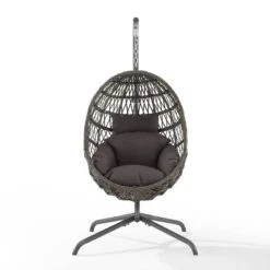 Tess Indoor/Outdoor Wicker Hanging Egg Chair - Gray/Driftwood - Crosley -Crosley Sales Store GUEST 13e47500 662c 4453 af05 d6a84400cca1