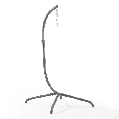 Calliope Indoor/Outdoor Wicker Hanging Egg Chair - Sand/Dark Brown - Crosley 8 Calliope Indoor/Outdoor Wicker Hanging Egg Chair - Sand/Dark Brown - Crosley - Image 8