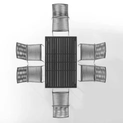 Fenton 7pc Outdoor Wicker/Metal Dining Set - Gray/Matte Black - Crosley -Crosley Sales Store GUEST 168abbd2 7ee3 48f8 8ce1 8ccd3deb6c54