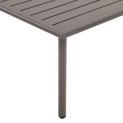 Cali Bay Outdoor Metal Side Table - Light Brown - Crosley 4 Cali Bay Outdoor Metal Side Table - Light Brown - Crosley - Image 4