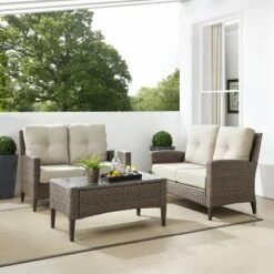 Rockport 3pc Outdoor Wicker Loveseat Seating Set - Crosley 17 Rockport 3pc Outdoor Wicker Loveseat Seating Set - Crosley -Crosley Sales Store GUEST 1d99d936 92c6 45fc 80e4 76fa4125d3cc