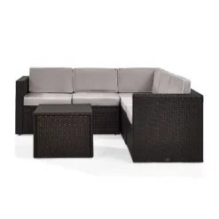 Palm Harbor 6pc Outdoor Wicker Sectional Set - Gray - Crosley 15 Palm Harbor 6pc Outdoor Wicker Sectional Set - Gray - Crosley -Crosley Sales Store GUEST 21fe9834 e616 4013 94f2 9716ce5d4b88