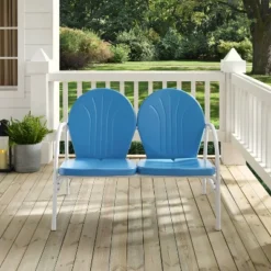 Griffith Outdoor Loveseat - Sky Blue - Crosley -Crosley Sales Store GUEST 22e63726 5880 4854 950a d88304d082fc