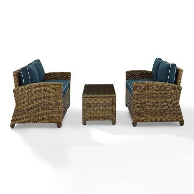 Bradenton 3pc Outdoor Wicker Seating Set - Crosley 10 Bradenton 3pc Outdoor Wicker Seating Set - Crosley - Image 10