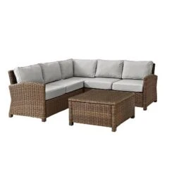 Crosley 4pc Bradenton Steel Outdoor Patio Sectional Sofa Furniture Set -Crosley Sales Store GUEST 265e63ef 27aa 4fe8 9c79 63f4214bcdde