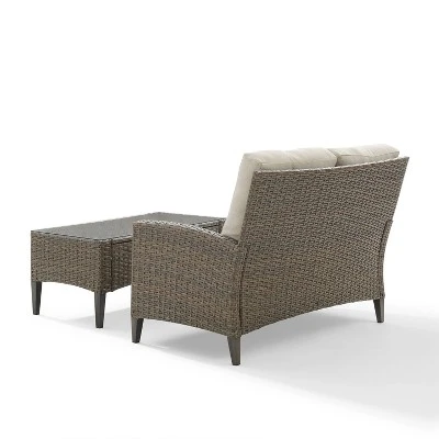 Rockport 2pc Outdoor Wicker Loveseat Seating Set - Crosley 3 Rockport 2pc Outdoor Wicker Loveseat Seating Set - Crosley - Image 3