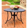 Sedona 42" Outdoor Round Dining Table - Black - Crosley