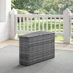 Catalina Outdoor Wicker Arm Table - Gray - Crosley 10 Catalina Outdoor Wicker Arm Table - Gray - Crosley -Crosley Sales Store GUEST 2a899365 67f7 4e94 9e3e fc56bc8afa6b