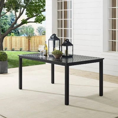 Kaplan Rectangle Outdoor Dining Table Oil Rubbed Bronze - Crosley 3 Kaplan Rectangle Outdoor Dining Table Oil Rubbed Bronze - Crosley - Image 3