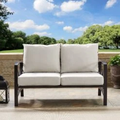 Kaplan Outdoor Metal Loveseat - Oatmeal/Bronze - Crosley 14 Kaplan Outdoor Metal Loveseat - Oatmeal/Bronze - Crosley -Crosley Sales Store GUEST 2b766350 45d1 45dc a34e eefde101e768