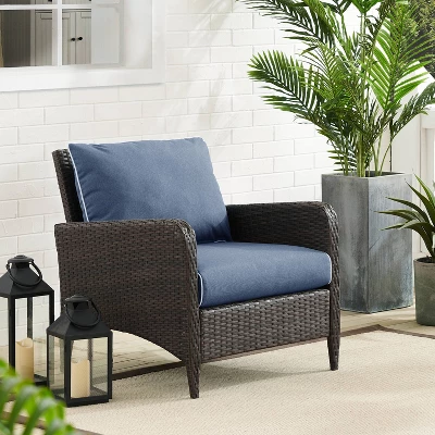 Kiawah Outdoor Wicker Arm Chair - Crosley 4 Kiawah Outdoor Wicker Arm Chair - Crosley - Image 4