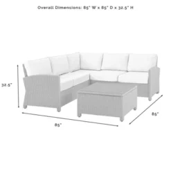 Crosley 4pc Bradenton Steel Outdoor Patio Sectional Sofa Furniture Set -Crosley Sales Store GUEST 301d51ea ec53 4362 81d5 e2025c974ef2