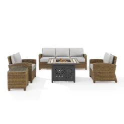 Bradenton 5pc Outdoor Wicker Conversation Set With Fire Table - Crosley 24 Bradenton 5pc Outdoor Wicker Conversation Set With Fire Table - Crosley -Crosley Sales Store GUEST 3162f7d7 af21 4c4f abaf 7cd68047b183