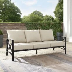 Kaplan Outdoor Metal Sofa Oil Rubbed Bronze With Cushions - Crosley 17 Kaplan Outdoor Metal Sofa Oil Rubbed Bronze With Cushions - Crosley -Crosley Sales Store GUEST 31cecb1c dc96 42e1 84c7 912e35178795