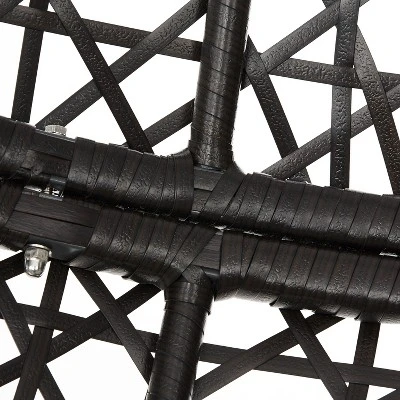 Calliope Indoor/Outdoor Wicker Hanging Egg Chair - Sand/Dark Brown - Crosley 10 Calliope Indoor/Outdoor Wicker Hanging Egg Chair - Sand/Dark Brown - Crosley - Image 10