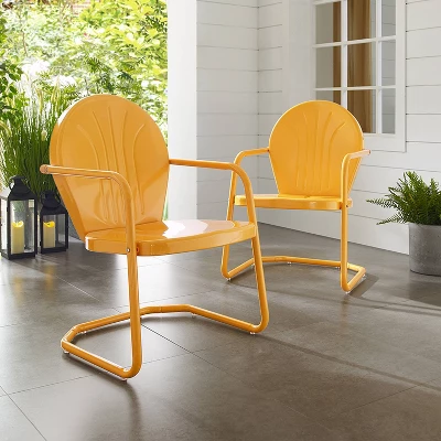 Griffith Metal Chair Tangerine - Crosley 3 Griffith Metal Chair Tangerine - Crosley - Image 3