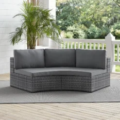 Catalina Wicker Round Sectional Sofa - Gray - Crosley 15 Catalina Wicker Round Sectional Sofa - Gray - Crosley -Crosley Sales Store GUEST 37c996ae 3ebe 4fff b863 6771ee99b674