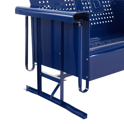 Bates Outdoor Metal Sofa Glider - Navy - Crosley 8 Bates Outdoor Metal Sofa Glider - Navy - Crosley - Image 8