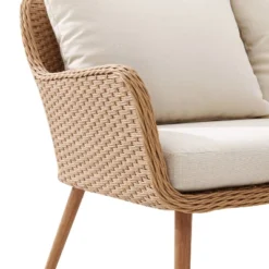 Landon 2pc Outdoor Wicker Chat Set - Beige - Crosley -Crosley Sales Store GUEST 3d54fc4f 3b42 4a9b 8566 565e1a7fba10