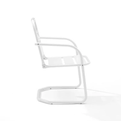 Brighton 2pc Metal Chair - White - Crosley 2 Brighton 2pc Metal Chair - White - Crosley - Image 2