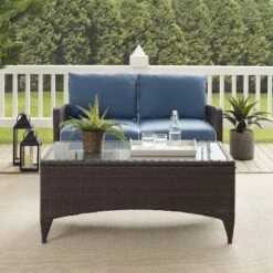 Kiawah 2pc Wicker Patio Seating Set - Blue - Crosley 15 Kiawah 2pc Wicker Patio Seating Set - Blue - Crosley -Crosley Sales Store GUEST 40131ad3 0033 4231 a921 cc701aa0bee9