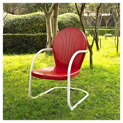 Crosley Metal Patio Arm Chair - Red 1 Crosley Metal Patio Arm Chair - Red