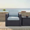 Biscayne Outdoor Wicker Armchair - Mist - Crosley