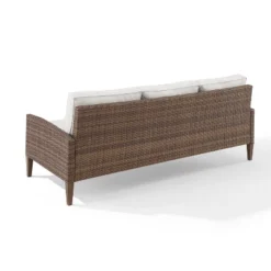 Capella Outdoor Wicker Sofa - Cream/Brown - Crosley -Crosley Sales Store GUEST 41be429c 65f5 4363 8b53 2863f7e165cf