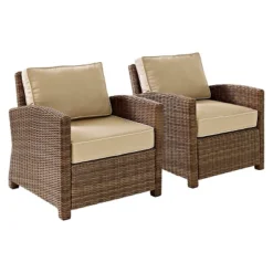Bradenton 2pc Outdoor Wicker Armchair Set - Crosley -Crosley Sales Store GUEST 424226fc d79c 49c2 9f98 a711747c6751