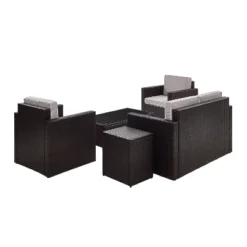 Palm Harbor 5pc All-Weather Wicker Patio Conversation Set - Crosley