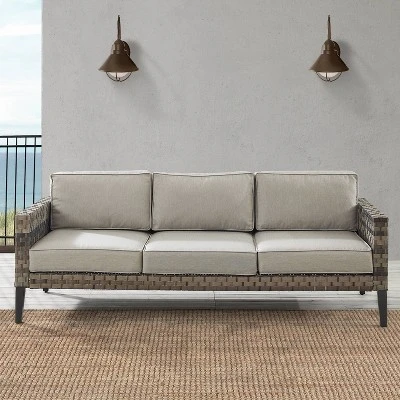 Prescott Outdoor Wicker Sofa - Crosley 2 Prescott Outdoor Wicker Sofa - Crosley - Image 2