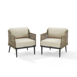 Southwick 2pk Outdoor Wicker Armchairs - Cream/Light Brown - Crosley 13 Southwick 2pk Outdoor Wicker Armchairs - Cream/Light Brown - Crosley -Crosley Sales Store GUEST 47c1e114 a928 4853 8942 b09e9cd16e8b