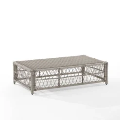 Thatcher Outdoor Rectangular Coffee Table Creme/Driftwood - Crosley -Crosley Sales Store GUEST 48fb6e35 2b08 4302 a6fa ae0e3184b6c7