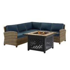 Bradenton 4pc Outdoor Wicker Sectional Set With Fire Table - Crosley 18 Bradenton 4pc Outdoor Wicker Sectional Set With Fire Table - Crosley -Crosley Sales Store GUEST 4a395d3a 16cc 44c3 9db2 581bf8455927