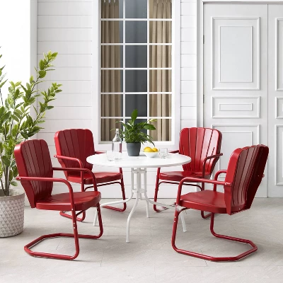 Ridgeland 5pc Outdoor Dining Set - Red - Crosley 6 Ridgeland 5pc Outdoor Dining Set - Red - Crosley - Image 6