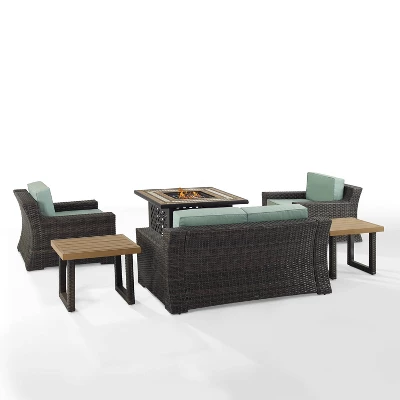 Beaufort 6pc Outdoor Wicker Conversation Set - Crosley 2 Beaufort 6pc Outdoor Wicker Conversation Set - Crosley - Image 2