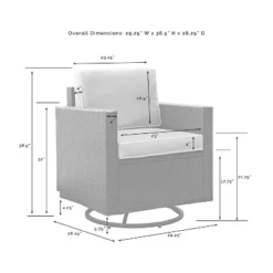 Palm Harbor 5pc Outdoor Wicker Conversation Set With Fire Table - Gray - Crosley 26 Palm Harbor 5pc Outdoor Wicker Conversation Set With Fire Table - Gray - Crosley -Crosley Sales Store GUEST 504d9df6 59bb 4823 b99c 7977fb3118ef